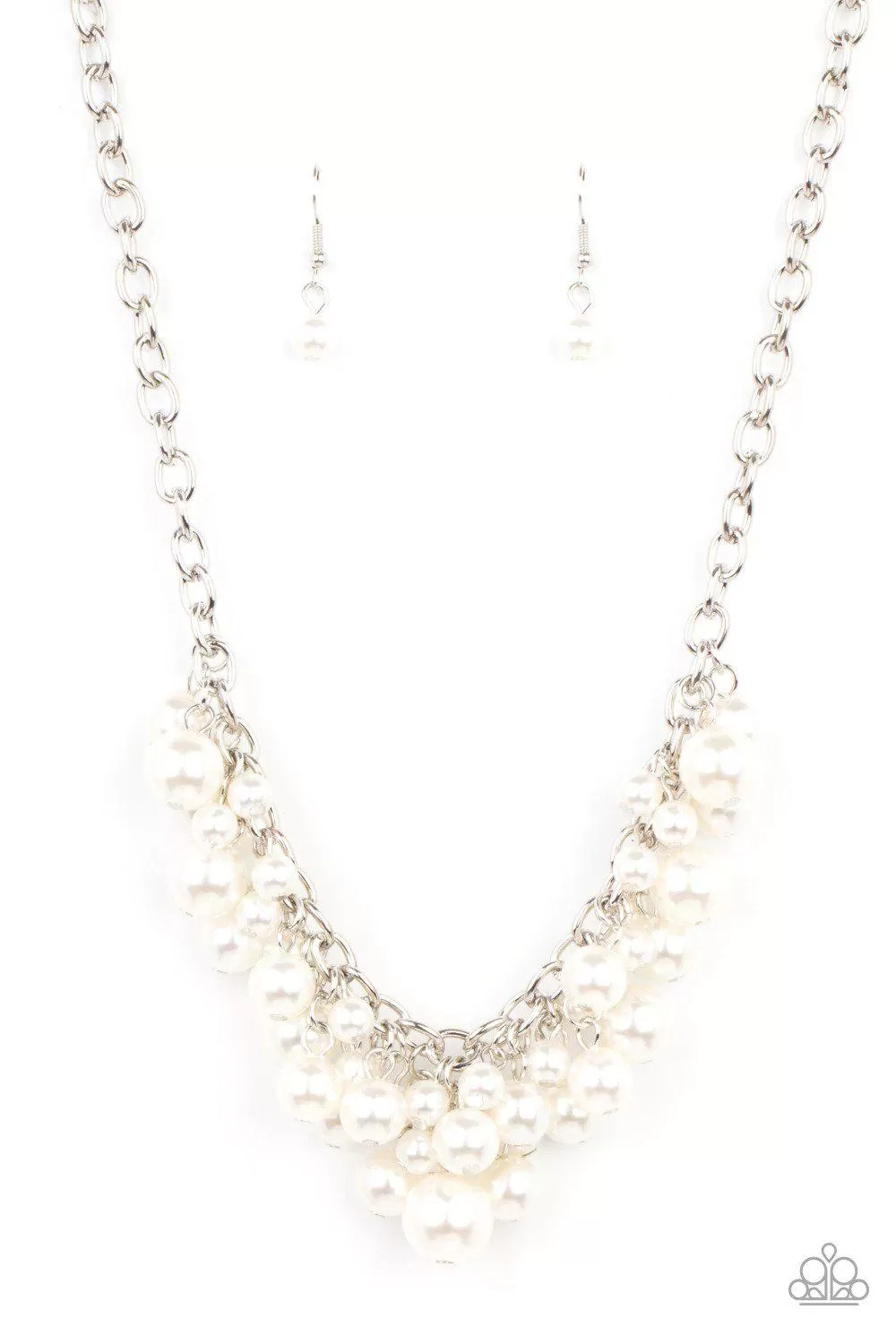 Down For The COUNTESS White Necklace - Paparazzi Accessories