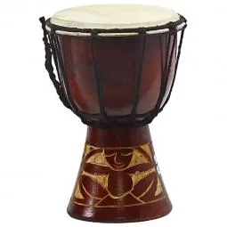 Drum, Djembe Mini Carved Wood