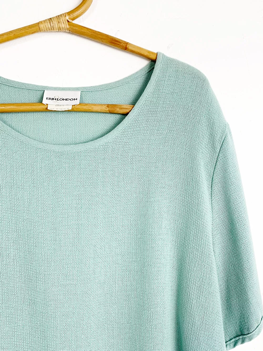 EL Aqua Rayon Blend Knit Top