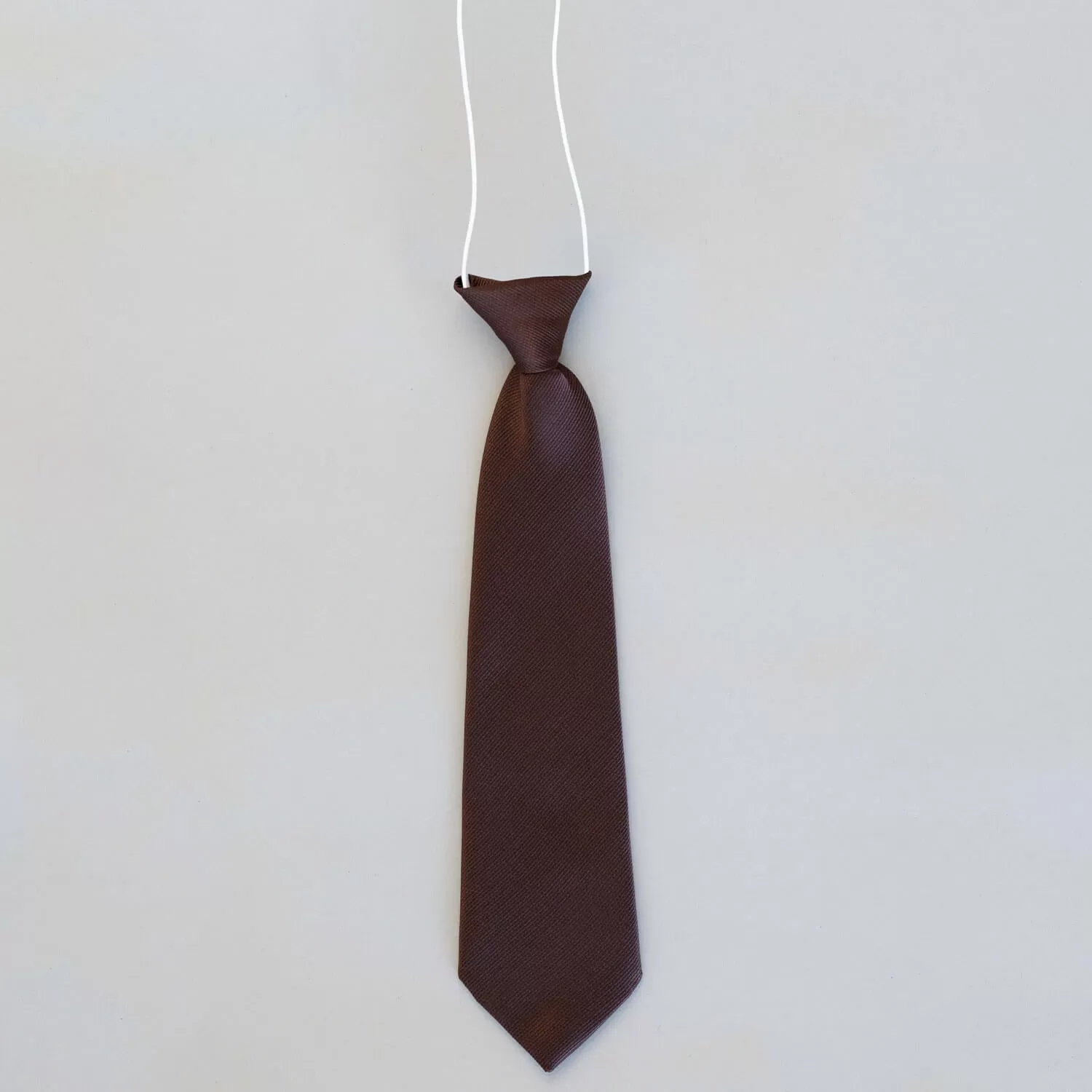 Elasticated School Tie - Brown