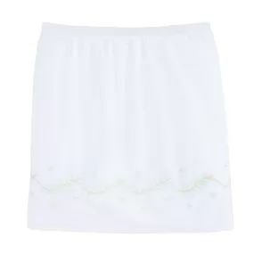 Embroidered Crib Skirt - Meadow