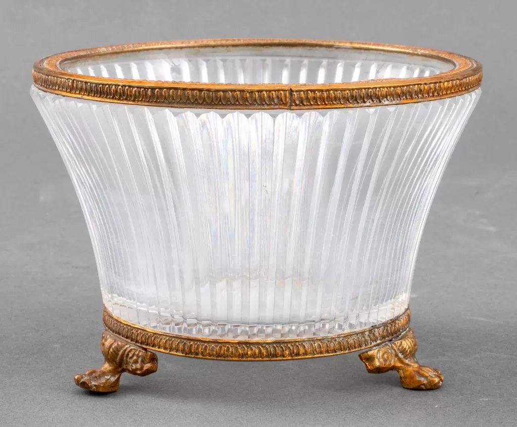 European Gilt Metal Mounted Cut Glass Bowl