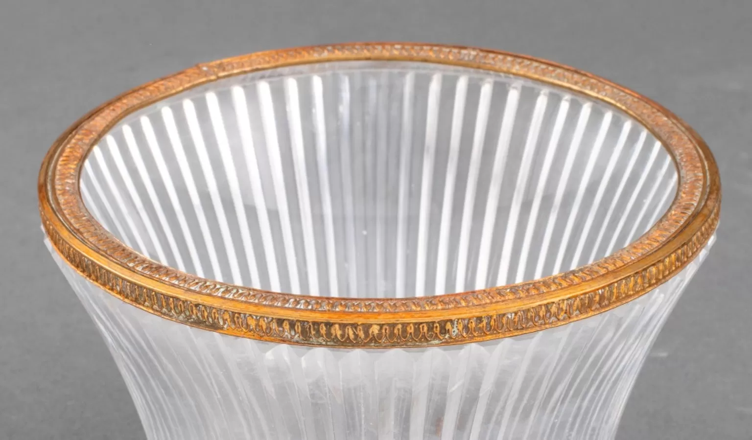 European Gilt Metal Mounted Cut Glass Bowl