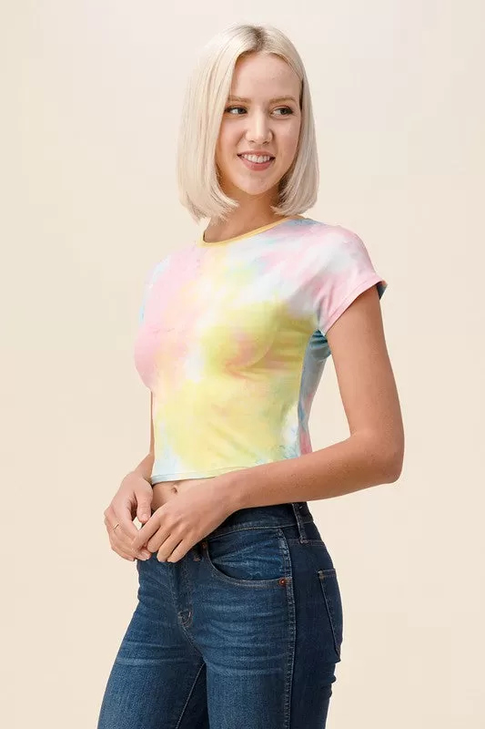 Exposure Tie Dye Crop Tee