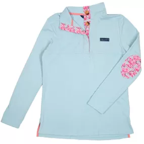 Flamingos Polyester and Spandex Quarter Button Pullover