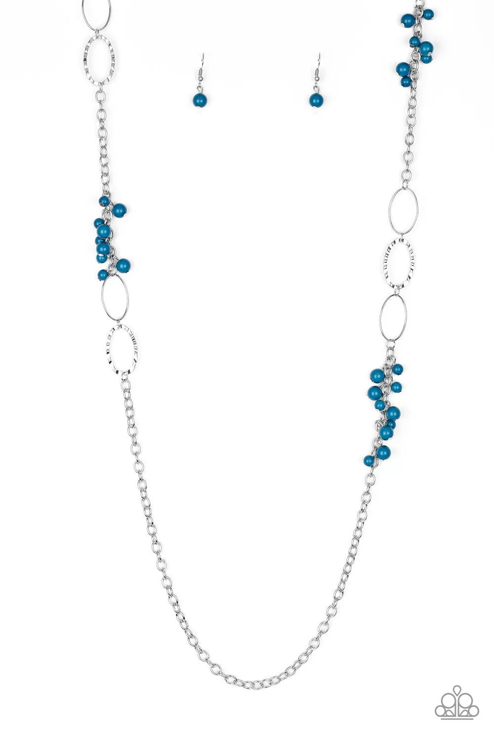 Flirty Foxtrot - Blue Necklace