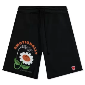 Flower Sweatshorts - Charcoal