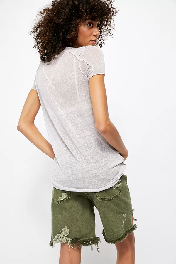 Free People - Light Grey Kia Tee