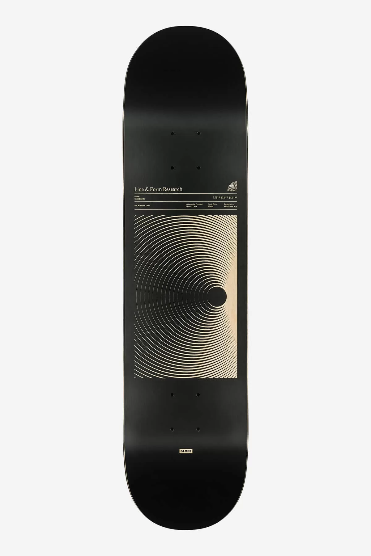 G1 Lineform - Black - 7.75 Skateboard Deck