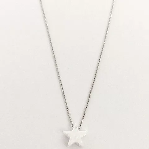 Gammie Opal Star Fine Chain Sterling Silver Necklace