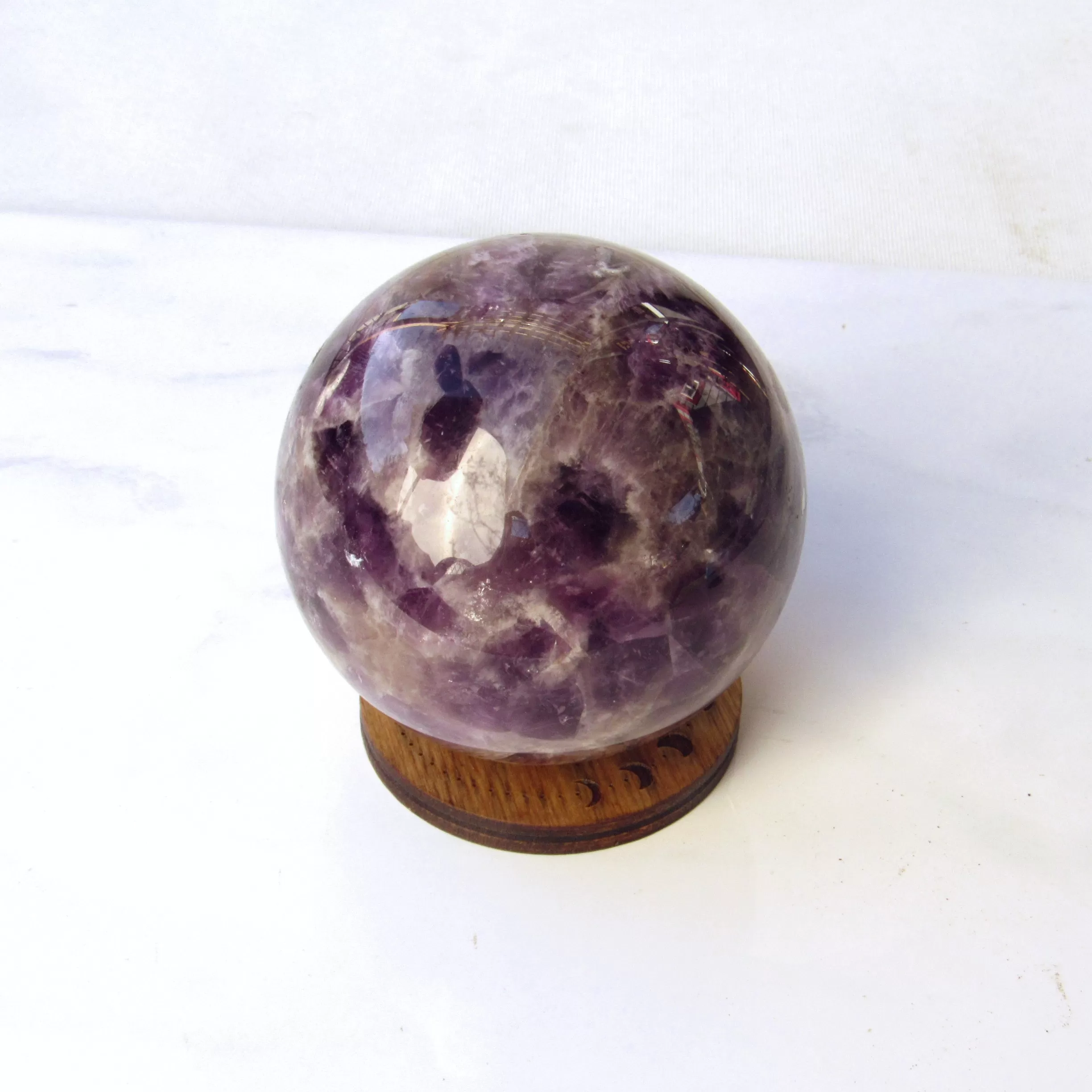 Genuine Amethyst gemstone Sphere, Reiki Healing