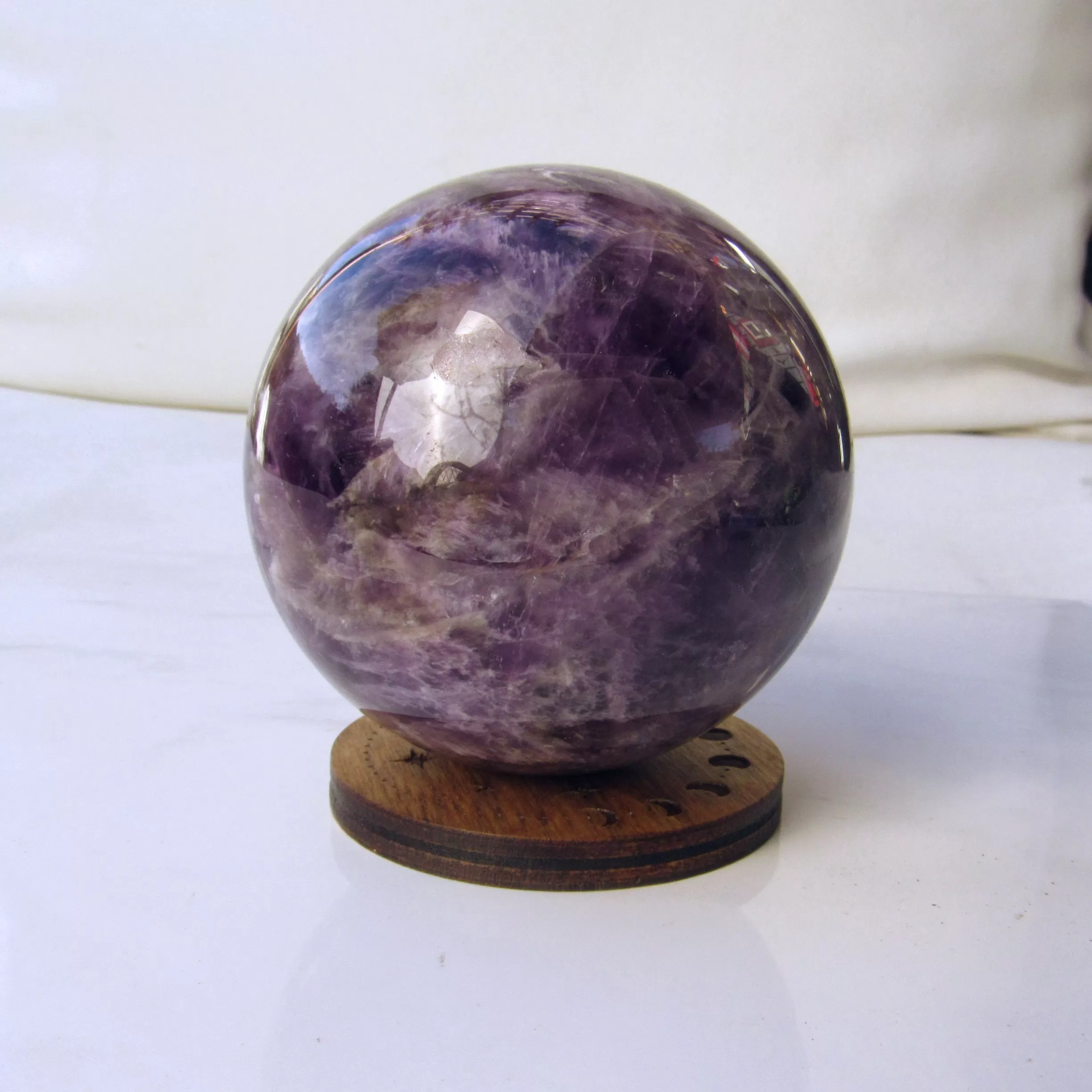 Genuine Amethyst gemstone Sphere, Reiki Healing