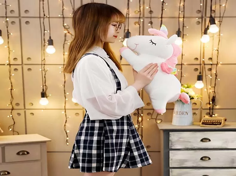 Giant Unicorn Plush Toy Soft Sitting Stuffed Popular Cartoon Unicorn Dolls Animal Horse Toys