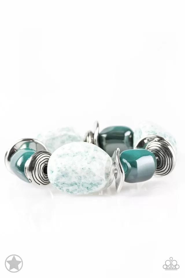 Glaze of Glory - Blue Blockbuster Paparazzi Jewelry Bracelet