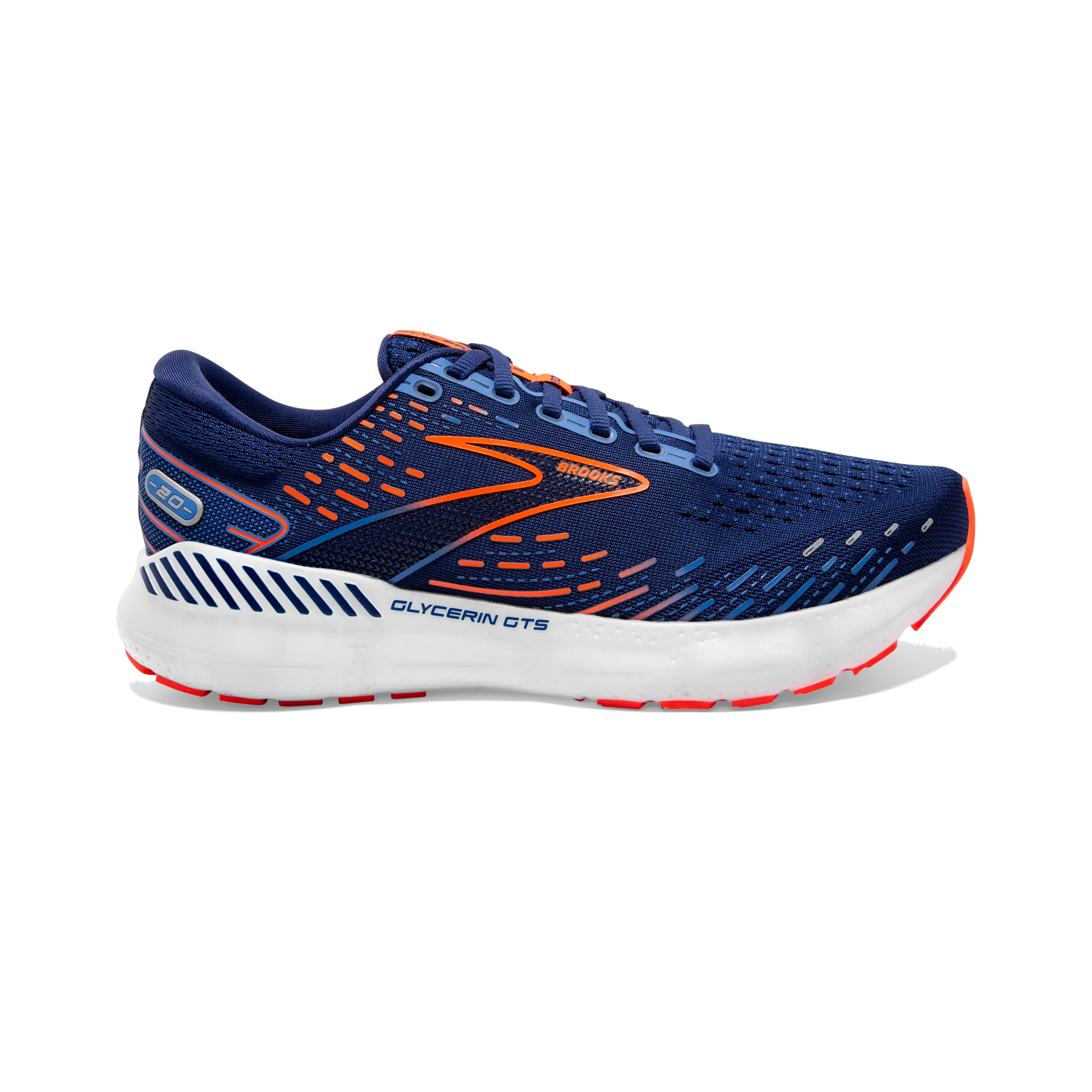 Glycerin 20 GTS Blue Depths/Orange (Men's size scale)