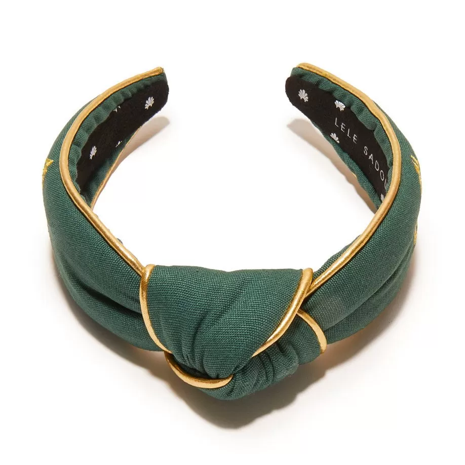 GREEN MILWAUKEE BUCKS EMBROIDERED KNOTTED HEADBAND