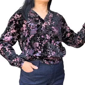 H23468 Aubergine Print Blouse