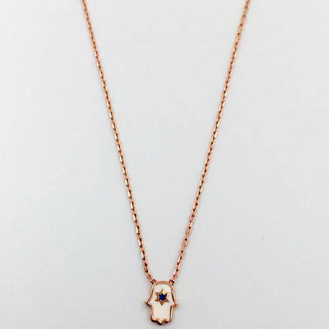 Hamsa Hand Enamel Fine Chain Necklace