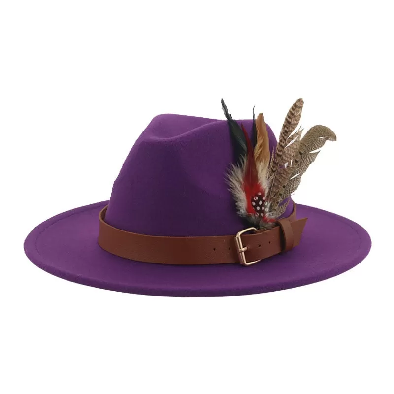 Hat Fedoras Winter Women Hats Men Felt Hat Feather Luxury Fashion hat Popular