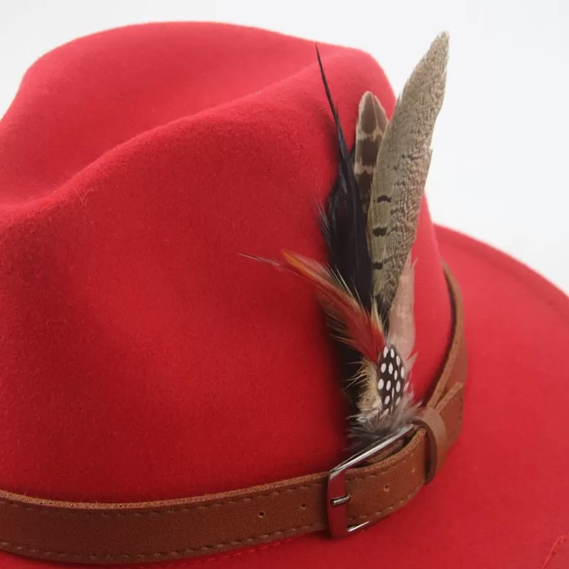 Hat Fedoras Winter Women Hats Men Felt Hat Feather Luxury Fashion hat Popular