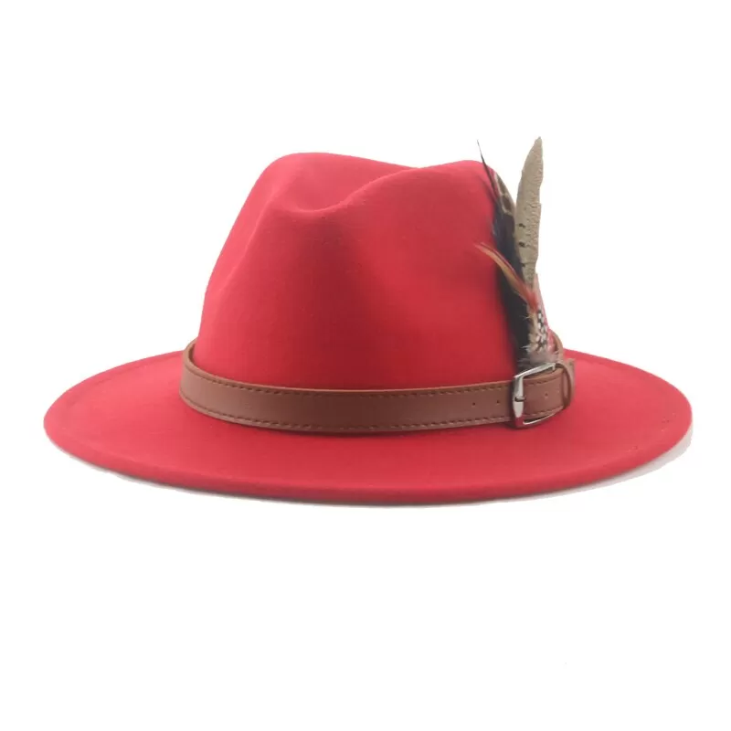 Hat Fedoras Winter Women Hats Men Felt Hat Feather Luxury Fashion hat Popular