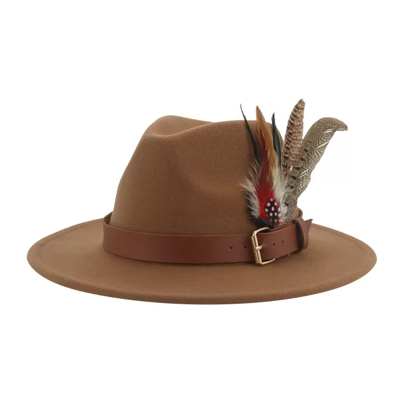 Hat Fedoras Winter Women Hats Men Felt Hat Feather Luxury Fashion hat Popular