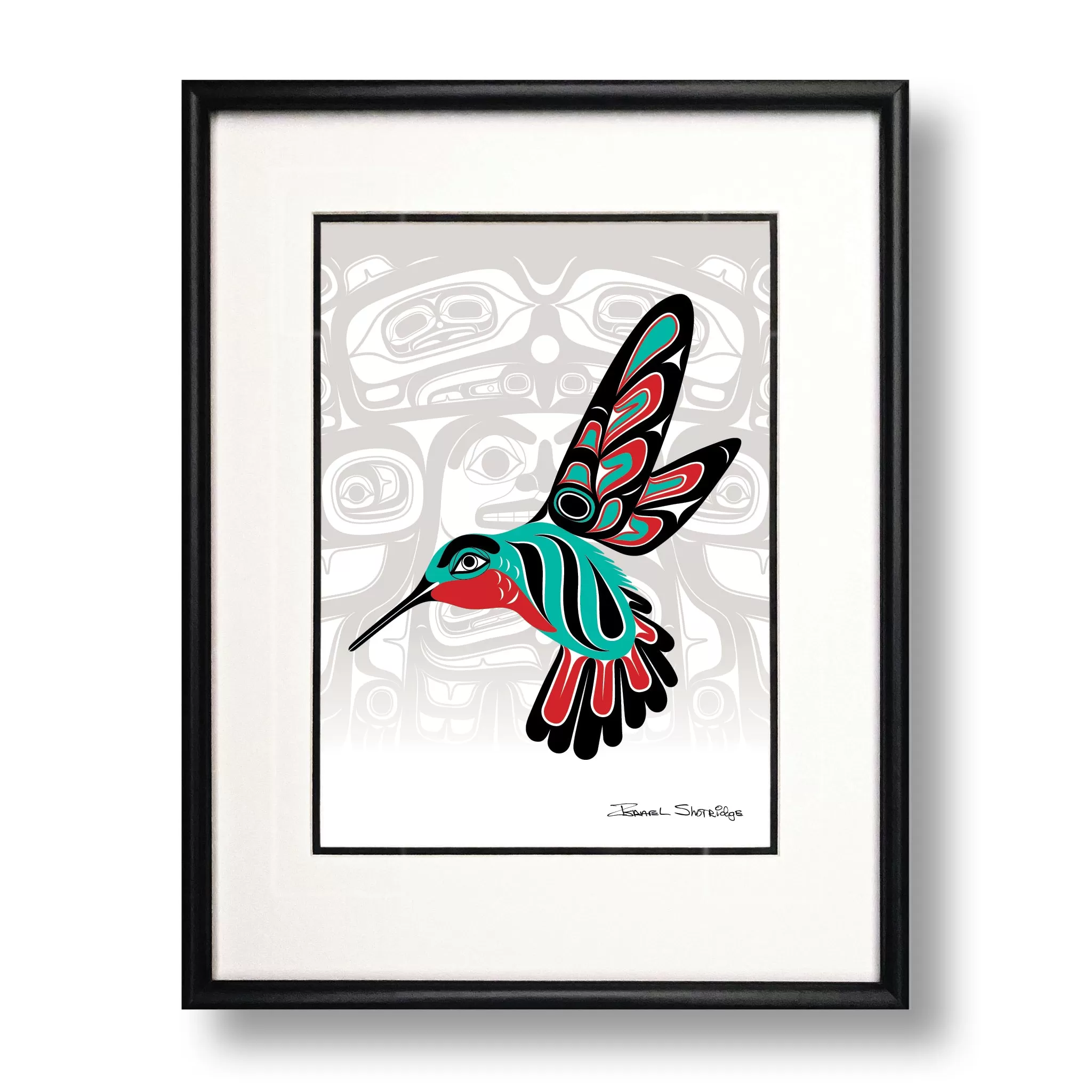 Hummingbird & House Screen - Limited Edition Formline Art Print