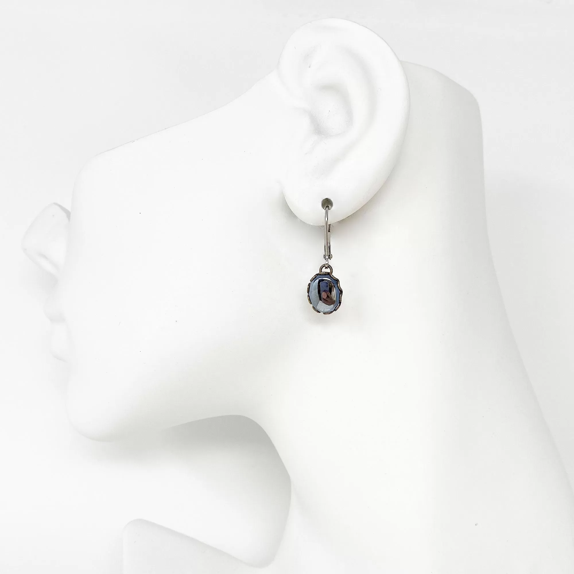 ILEANA sterling and hematite earrings