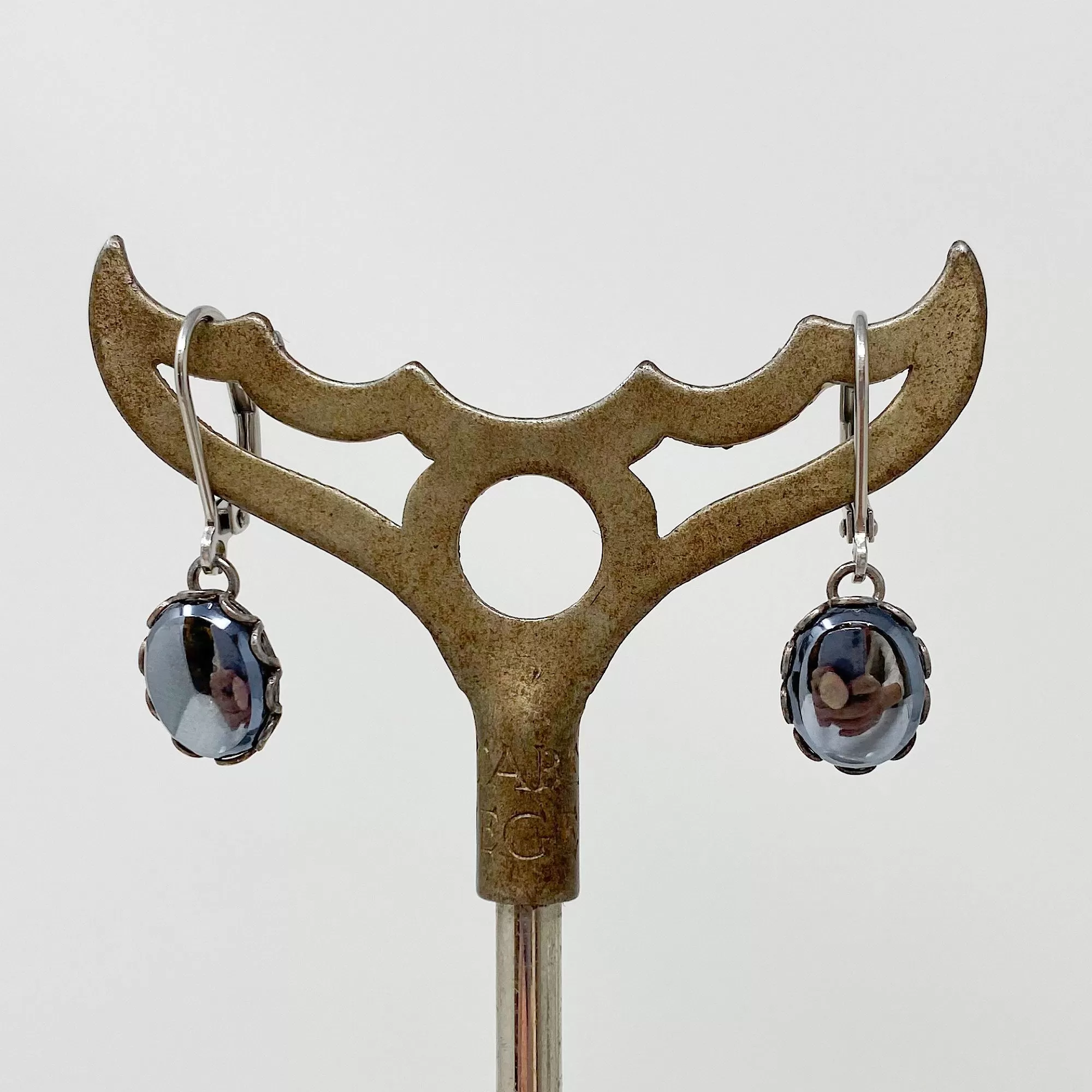 ILEANA sterling and hematite earrings