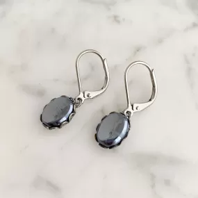 ILEANA sterling and hematite earrings