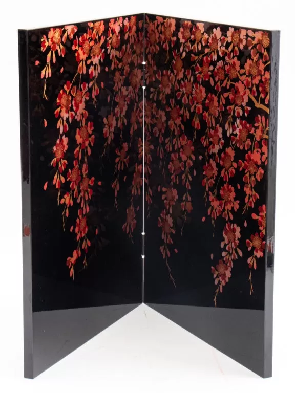 Japanese Cherry Blossom Table Folding Screen