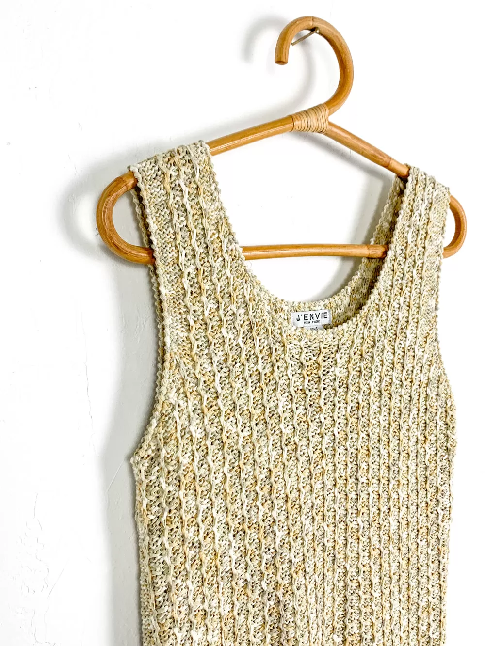 J'envie Earth Toned Woven Sweater Tank