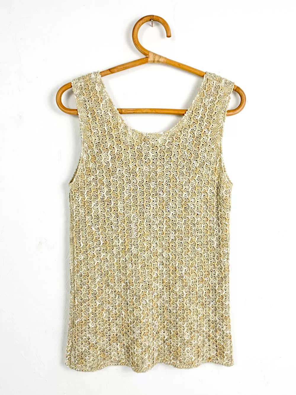 J'envie Earth Toned Woven Sweater Tank