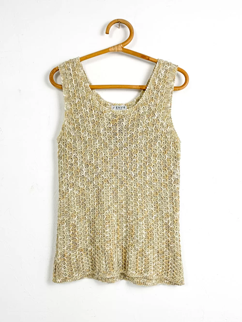 J'envie Earth Toned Woven Sweater Tank