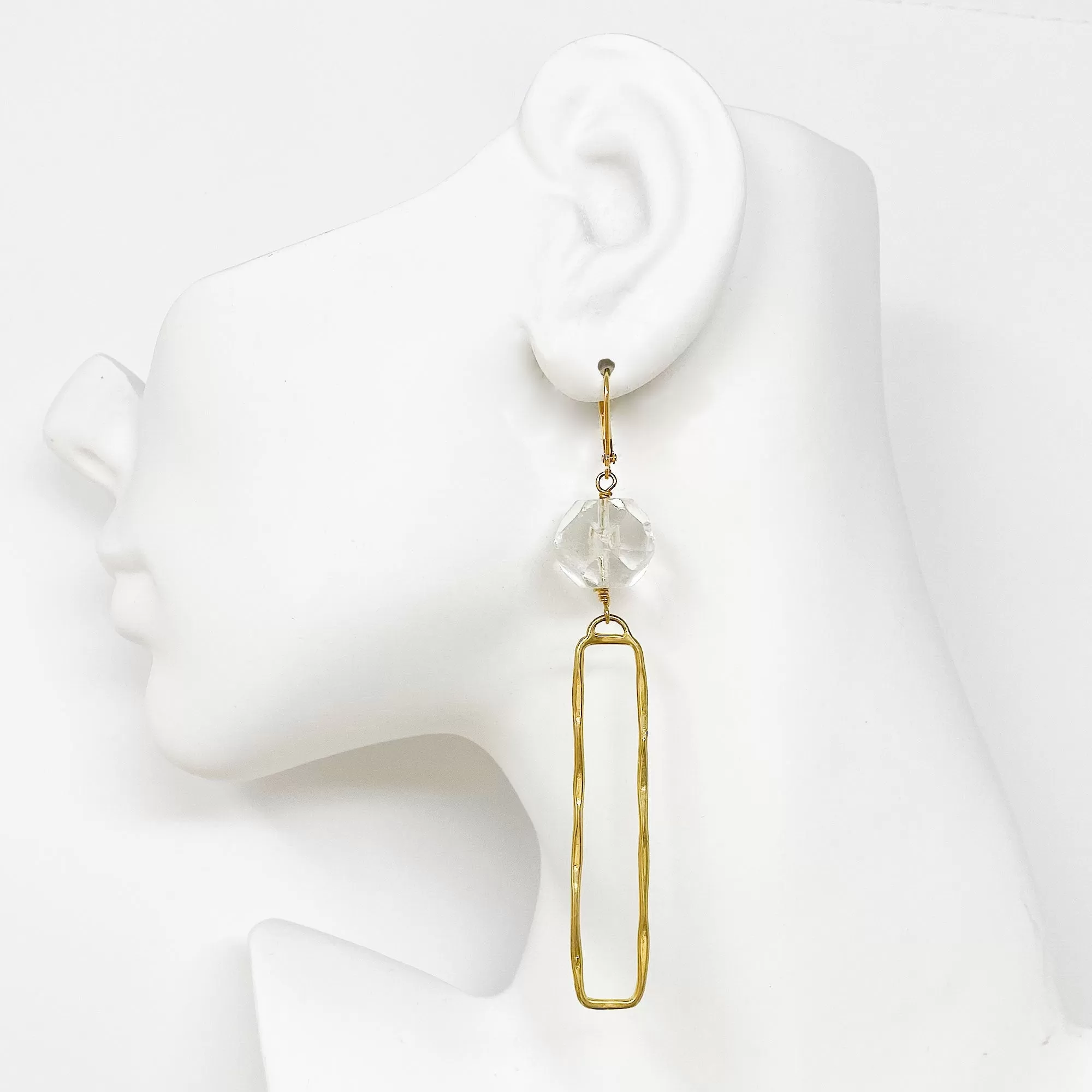 JINAN minimalist long gold earrings