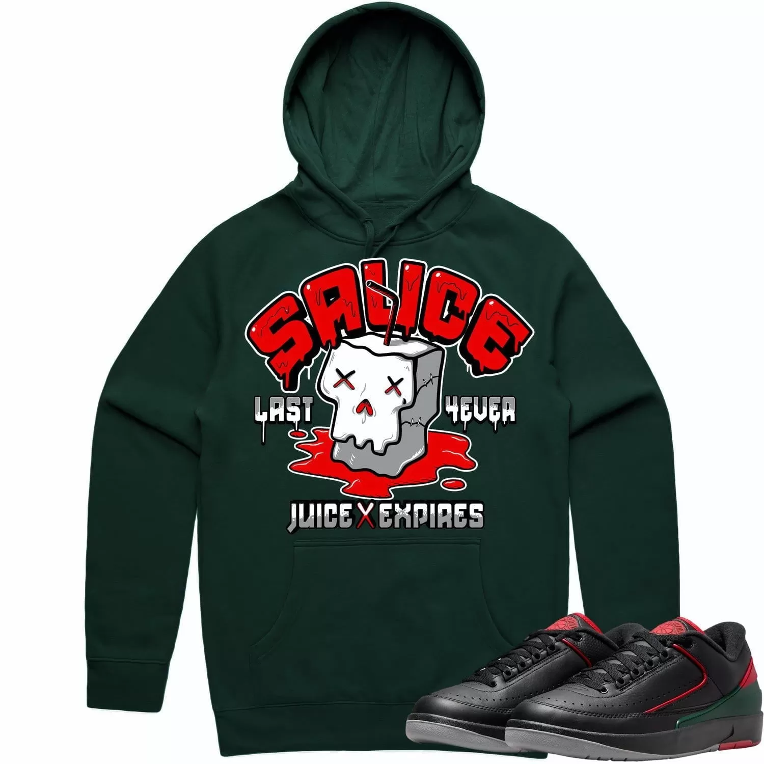 Jordan 2 Low Christmas 2s Hoodie to Match - RED SAUCE