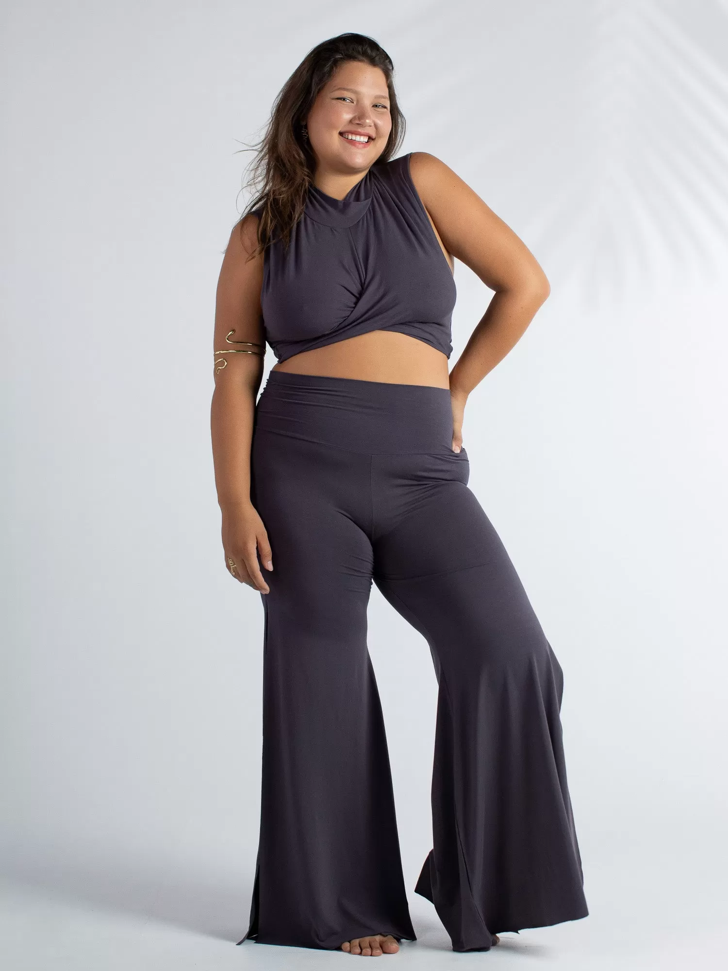 Juno Slit Pant - Hematite