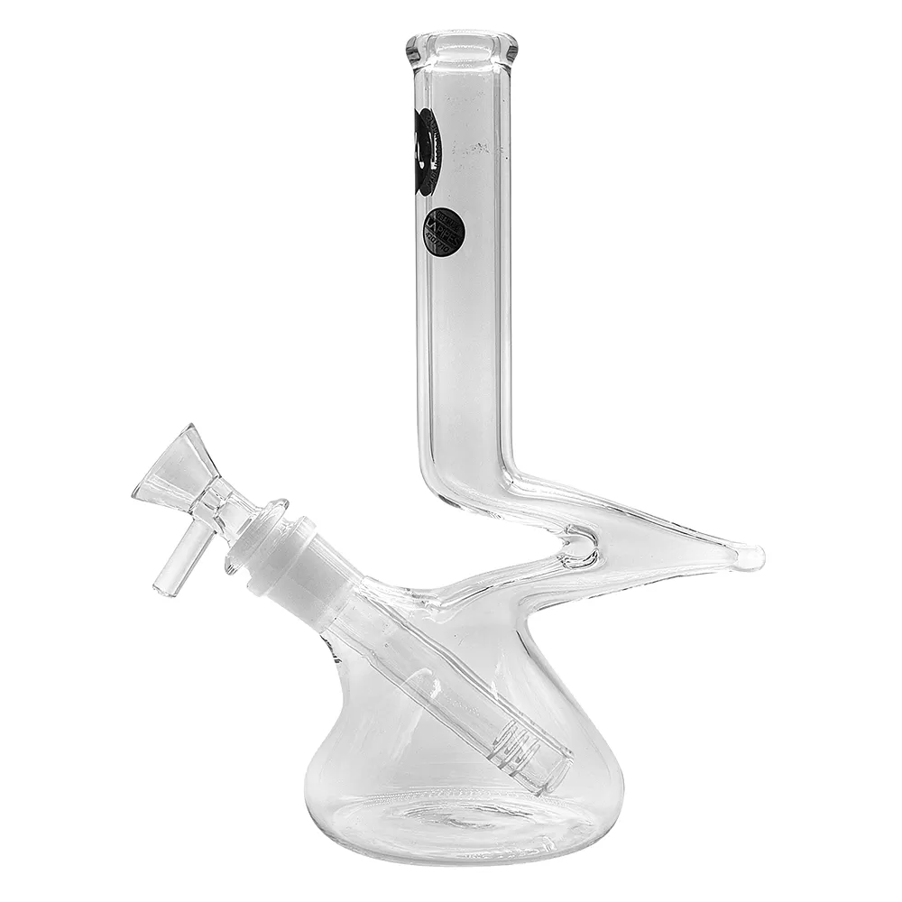 LA Pipes 8-Inch Zig Zag Beaker Bong