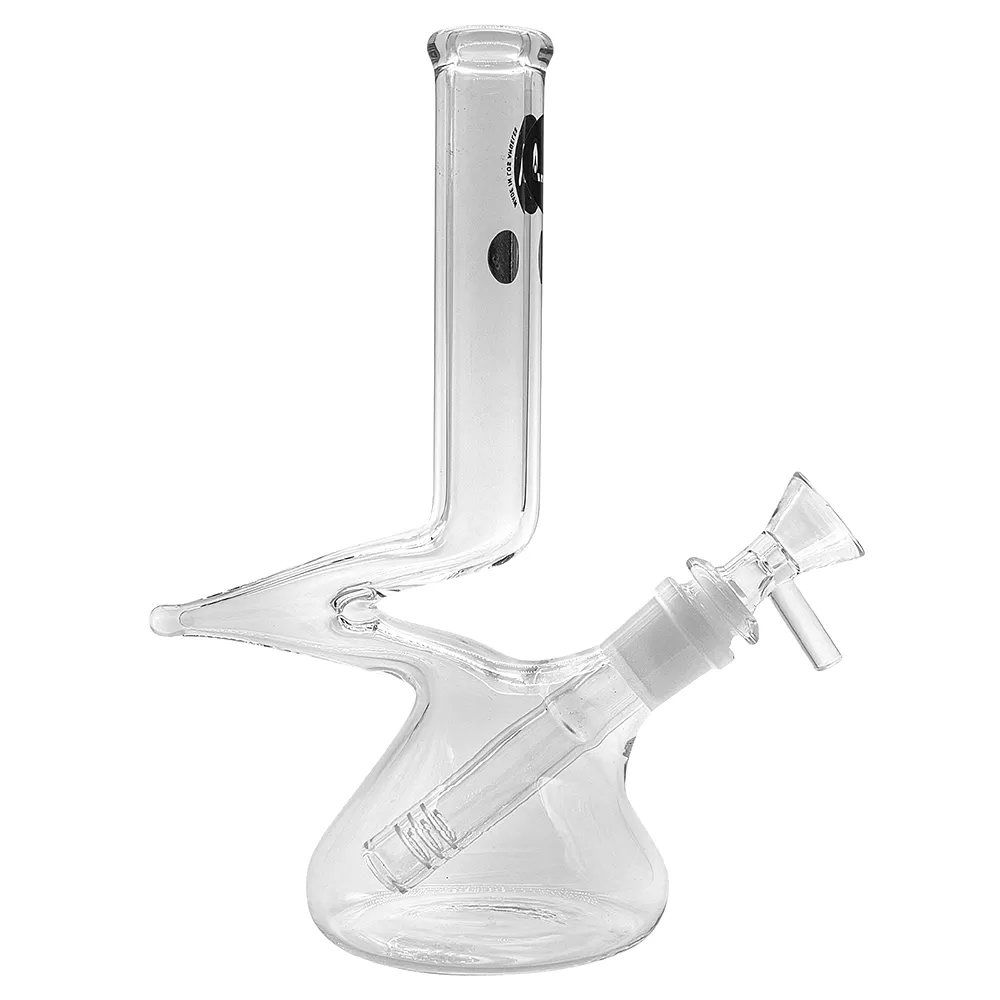 LA Pipes 8-Inch Zig Zag Beaker Bong