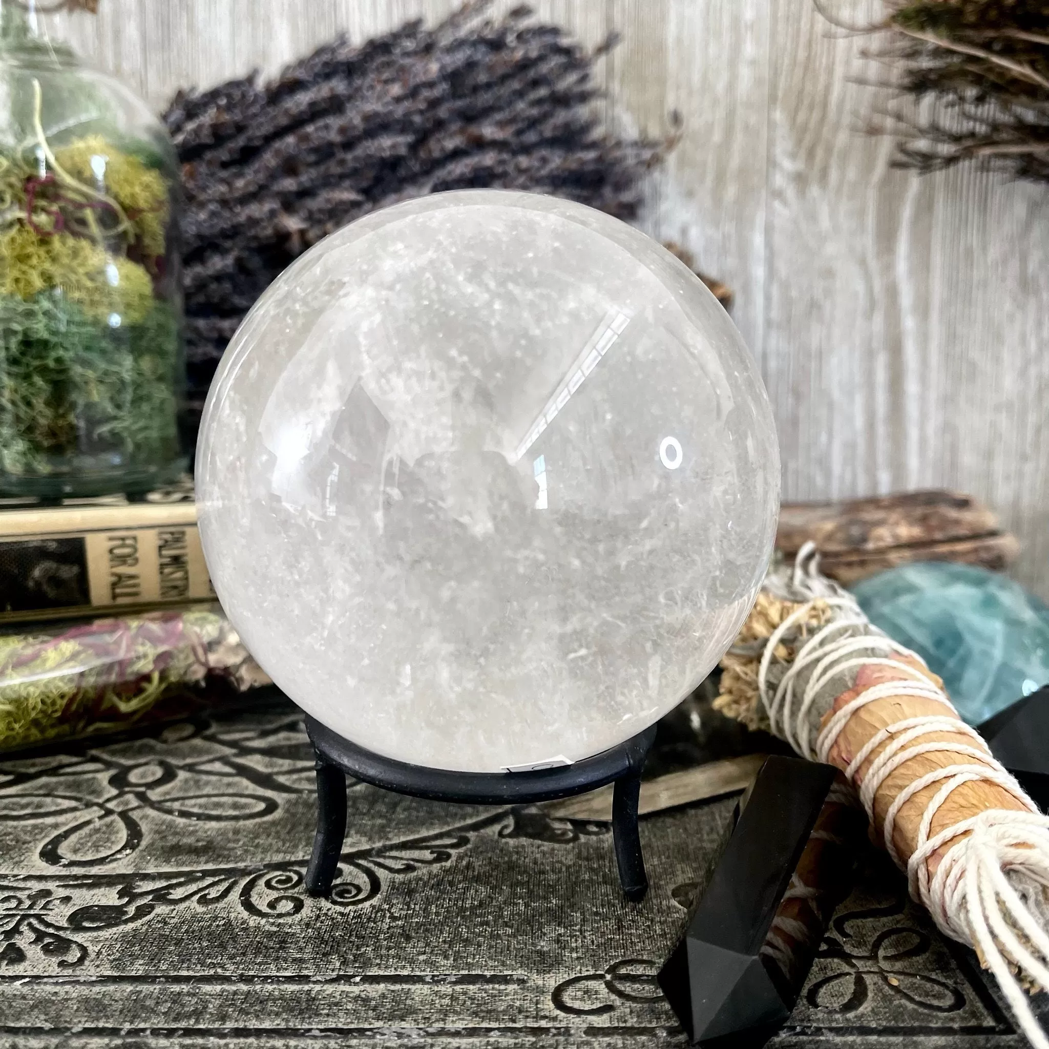 Large Clear Quartz Crystal Ball  / FoxlarkCrystals