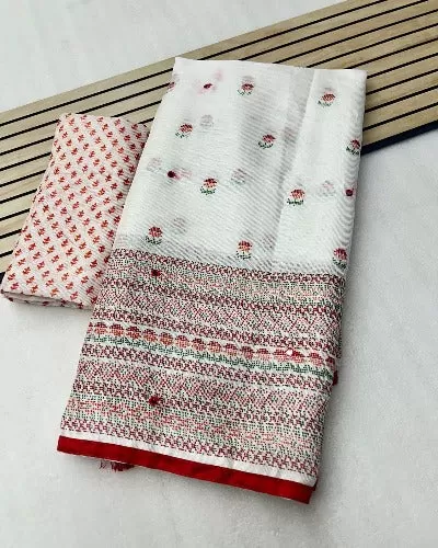 Linen Jute Silk HD Print Saree