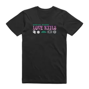 LOVE KILLS TEE BLK/PURP