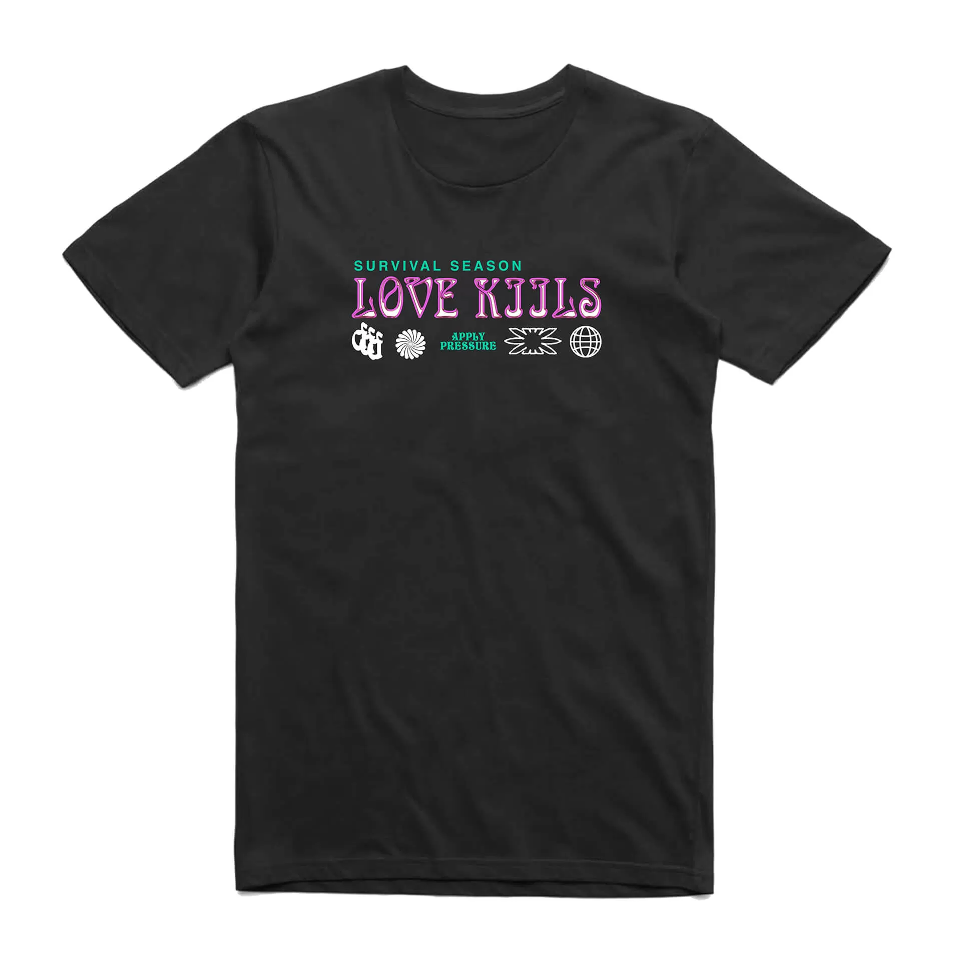 LOVE KILLS TEE BLK/PURP