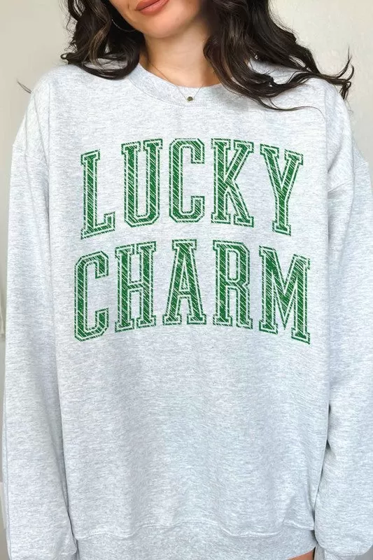 LUCKY CHARM ST PATRICKS GRAPHIC SWEATSHIRT