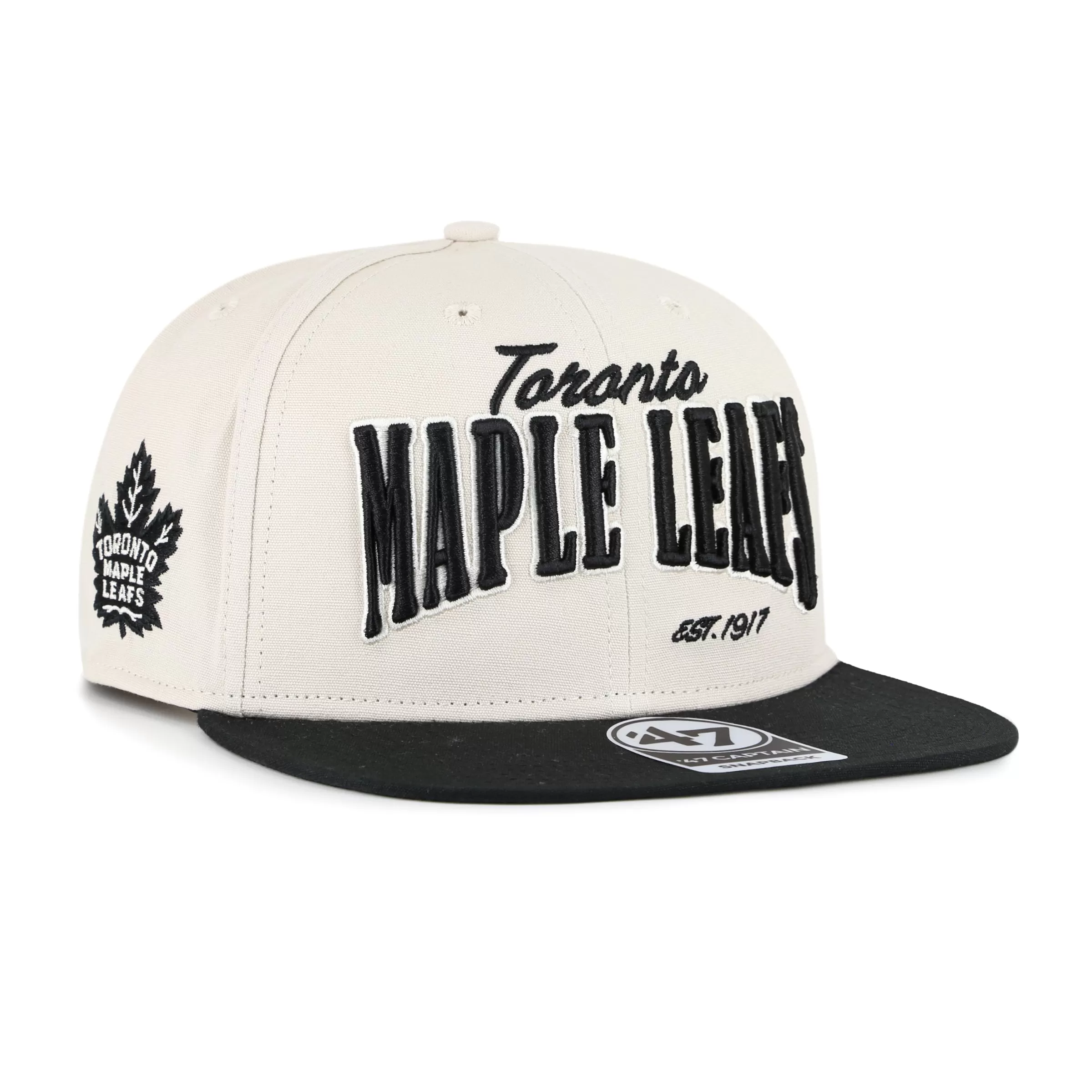 Maple Leafs 47 Brand Men's Wordmark Chandler Captain Snapback