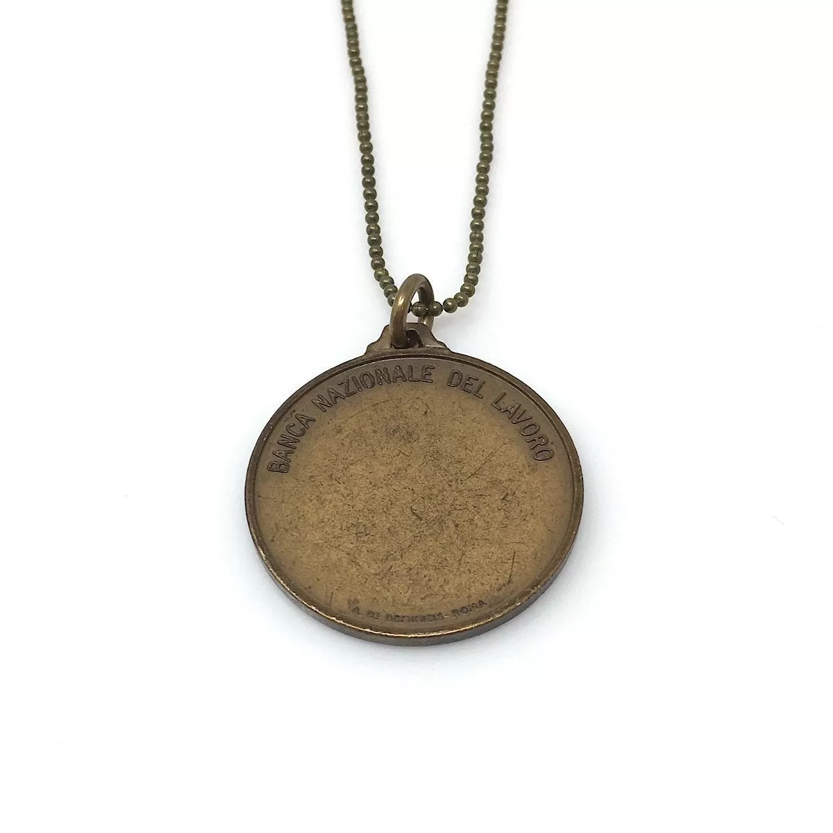 MARCO vintage Italian brass pendant necklace