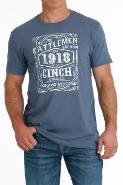 Men's Cinch THE CATTLEMEN SALOON CINCH TEE - BLUE