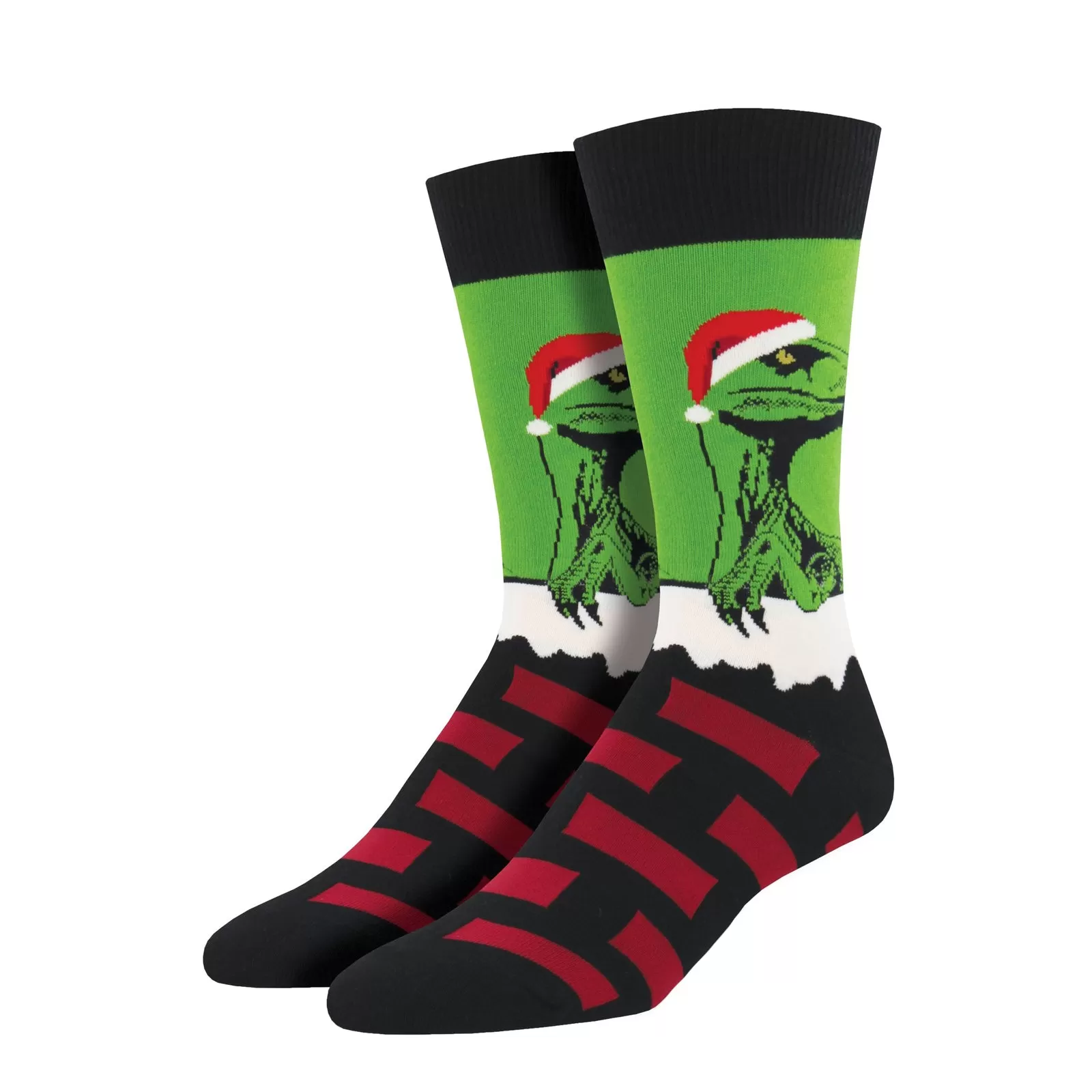 Men's Raptor Claus Crew Socks