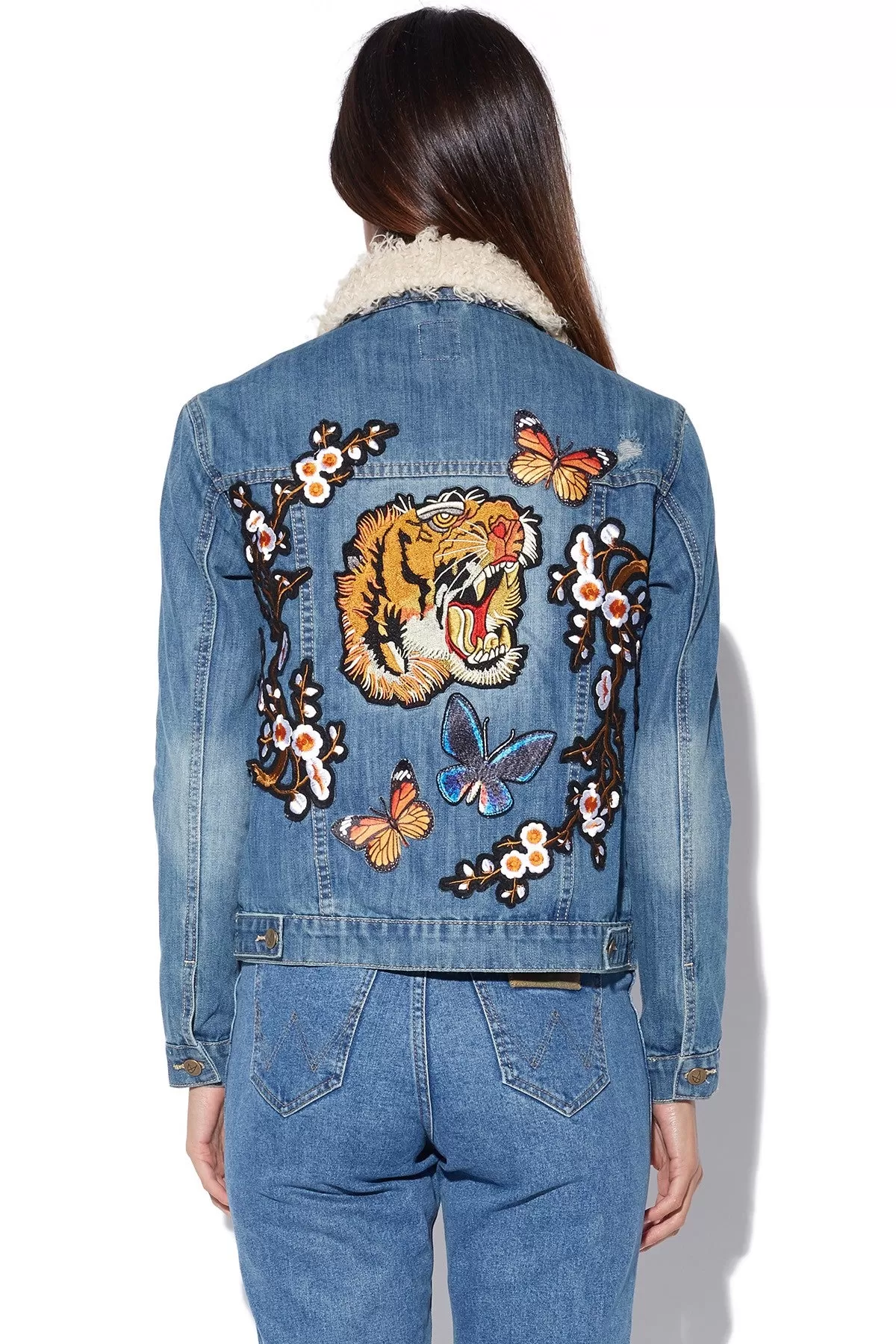 MINKPINK Into the Wild Tiger Blossom Denim Jacket