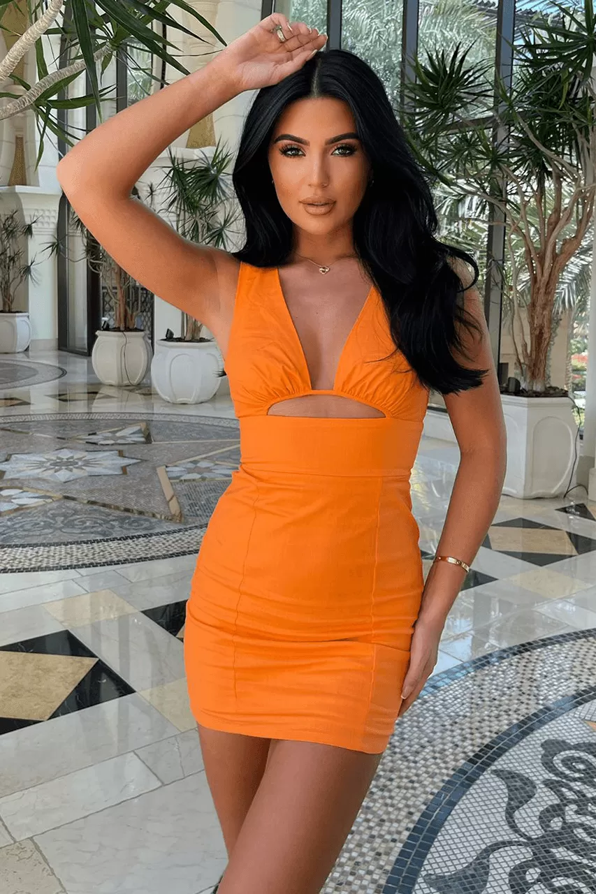 Natalie Mini Dress - Tangerine